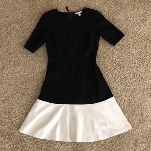 black and white dress